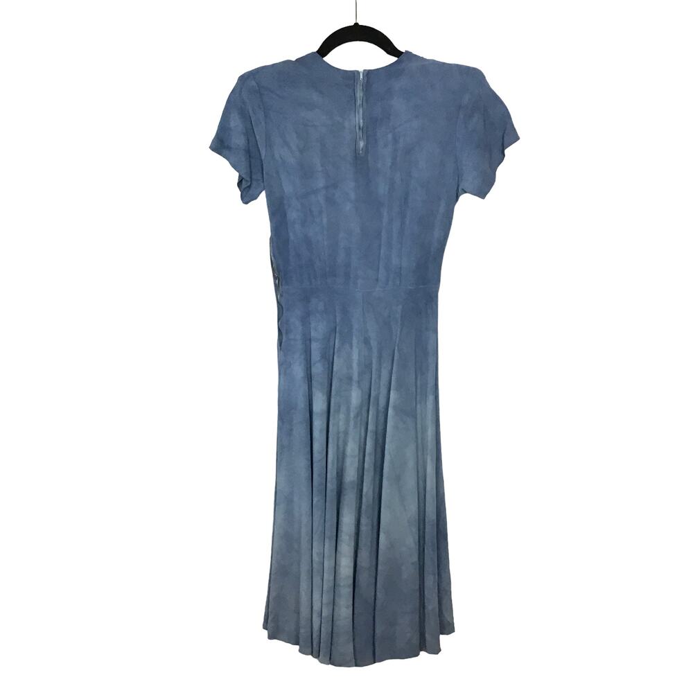 vintage 40's dress with cutouts blue‎ XS - Picture 4 of 9